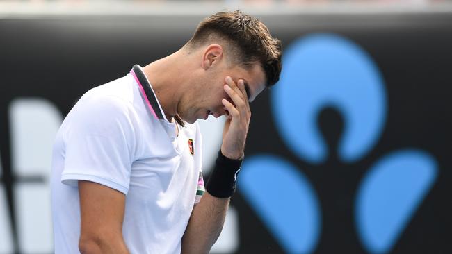 Kokkinakis has been plagued by injuries his entire career. (AAP Image/Lukas Coch) 