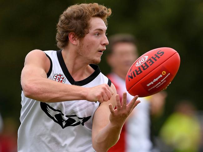 Roxburgh ParkÃs Luke Reichelt during EDFL footy: West Coburg v Roxburgh Park in Pascoe Vale South, Saturday, April 17, 2021. Picture: Andy Brownbill