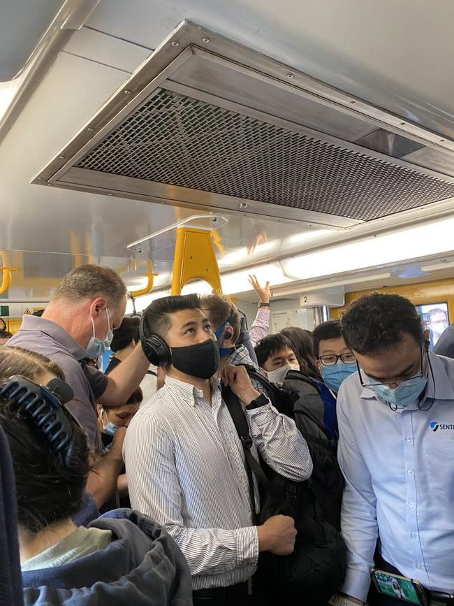 Commuters are forced to crowd onto Sydney train services as strike action sees trains run every 30 minutes and stop and every station earlier this year.