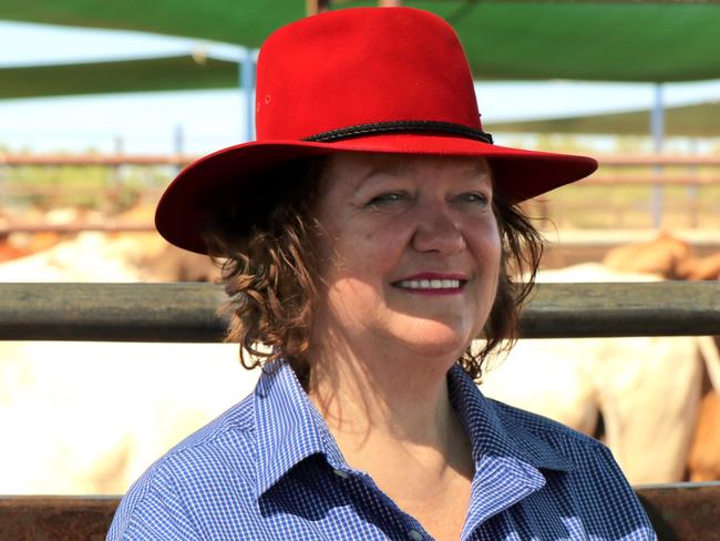 Gina Rinehart at her Helen Springs cattle station