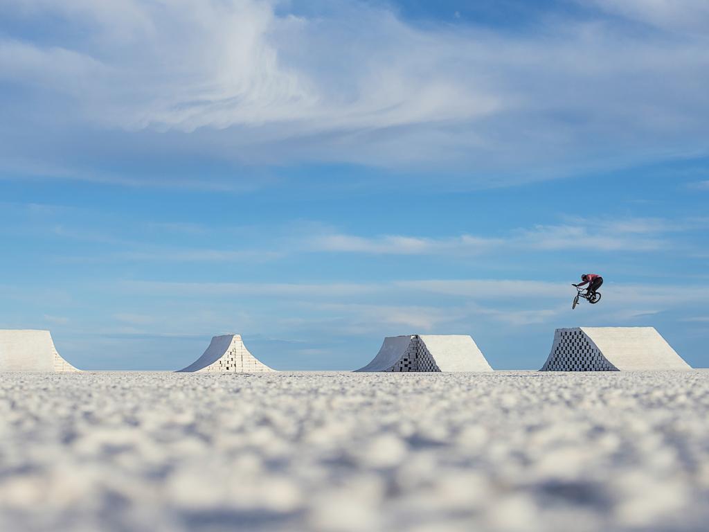 The Bolivian salt flats are the world’s largest salt flat with a surface of 10,582km2 – they are visible from space, and an ideal location for NASA’s satellite calibration. Picture: Camilo Rozo/Red Bull