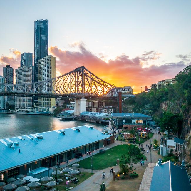 Howard Smith Wharves and the Story Bridge, Brisbane.