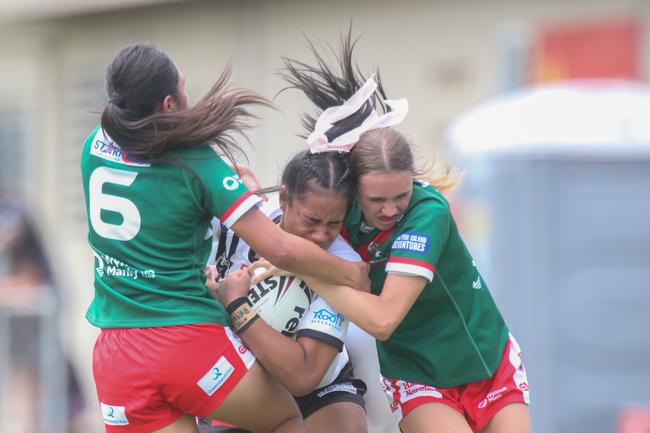 Harvey Norman under-17s action between Wynnum Manly and Souths Logan. Picture: Steve Archer.