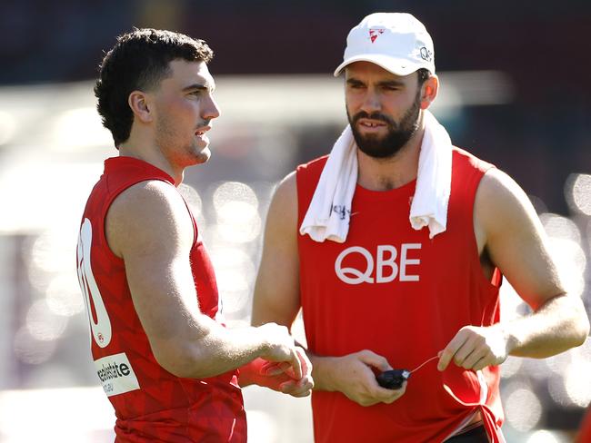 Tom McCartin and brother Paddy McCartin during Sydney Swans training at the SCG on May 11, 2023. Photo by Phil Hillyard(Image Supplied for Editorial Use only - **NO ON SALES** - Â©Phil Hillyard )