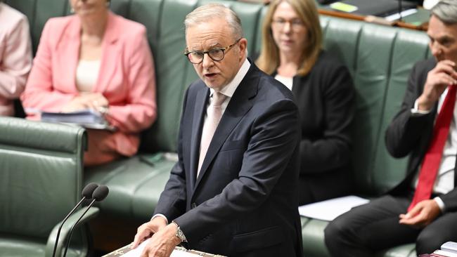 Anthony Albanese during question time. Picture: Martin Ollman