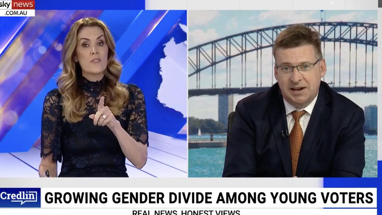 Sky News host Peta Credlin has clashed with her collague Andrew Clennell in a blow-up on her program on Tuesday night. Picture: Sky News