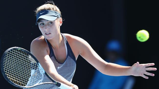 Sara Tomic missed out against Arina Rodionova. (Photo by Michael Dodge/Getty Images)