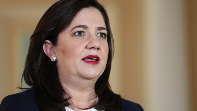 Premier Annastacia Palaszczuk at a press conference at Parliament House. Picture: Tara Croser.