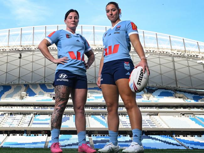 Jayme Fressard (left) and Jocelyn Kelleher ahead of Origin Game 2. Picture: Supplied