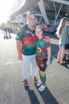 Kaylee and Nina Clarketurning out for Round 1 Gold Coast Titans V Dragons is Picture: Glenn Campbell