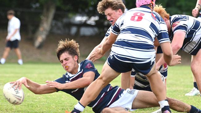 Mountain Creek player Tyson Fallon-May scores a try. Picture, John Gass