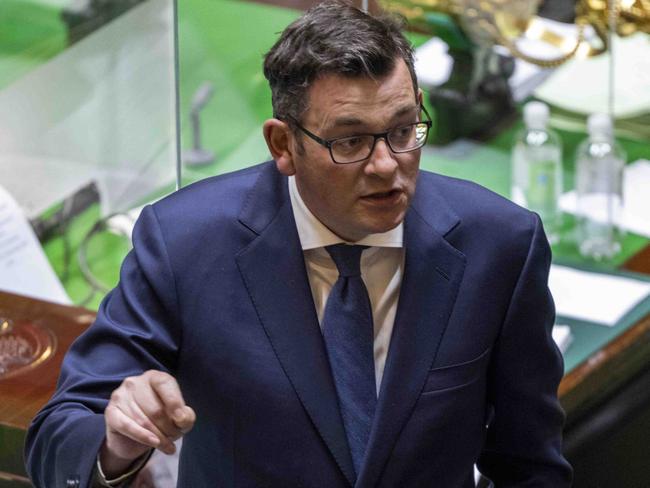 MELBOURNE, AUSTRALIA - NewsWire Photos October 12th, 2021: Victorian Premier Daniel Andrews during question time at the Victorian State Parliament today.Picture: NCA NewsWire / Wayne Taylor