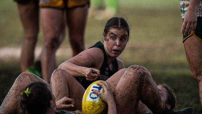 Jo Miller in the 2023-24 NTFL Women's Grand Final between PINT and St Mary's. Picture: Pema Tamang Pakhrin