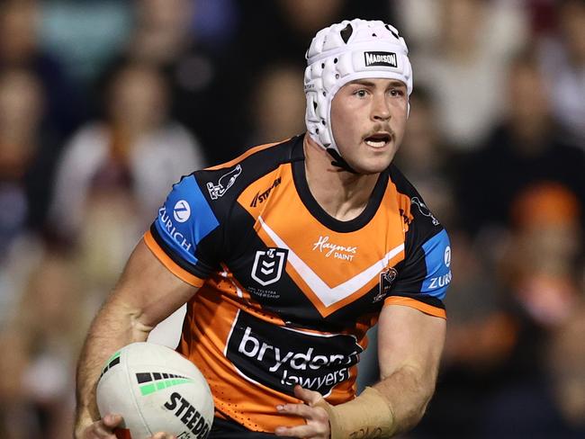 Heath Mason is one of the Wests Tigers key cubs. Picture: Jason McCawley/Getty Images