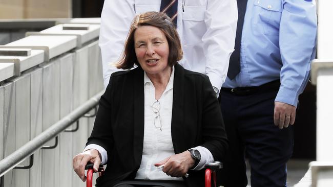 Sue Neill-Fraser leaves the Supreme Court in Hobart after an appeal hearing in 2016. Picture: RICHARD JUPE