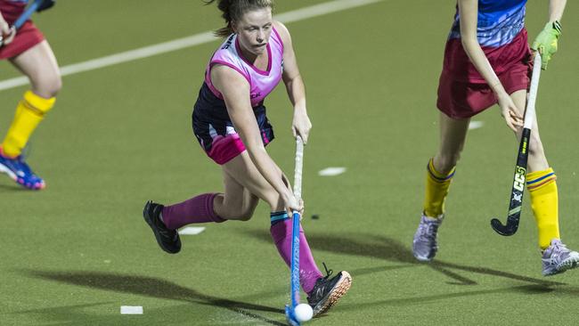 Monique Thomas of Toowoomba 2 against Brisbane earlier in the competition. Picture: Kevin Farmer