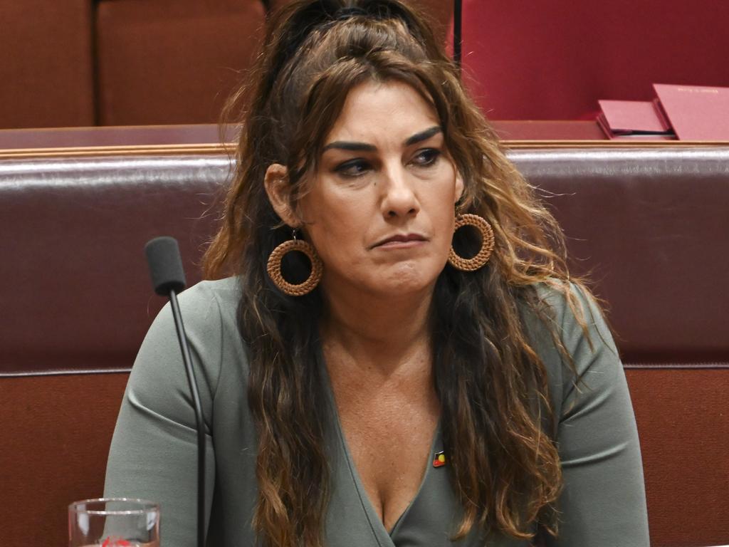 Senator Lidia Thorpe during Question Time at Parliament House in Canberra. Picture: Martin Ollman