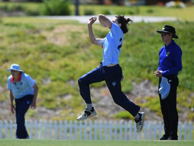 Tom Straker in full stride for the Blues last season. Picture: Cricket Australia