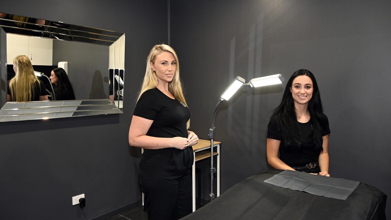 Angela Jarrett (left) and Larissa Reborse at Lust Lash and Brow Bar.