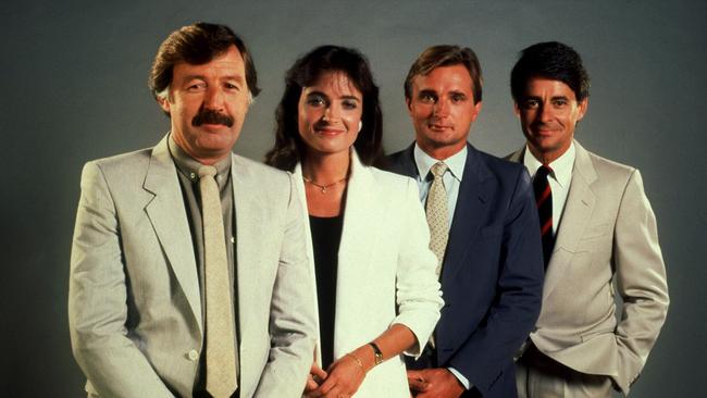 George Negus, Jana Wendt, Jeff McMullen and Ian Leslie: the powerhouse 1980s 60 Minutes lineup.