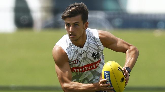 Nick Daicos in ripping shape at Collingwood training. Picture: Daniel Pockett/Getty Images