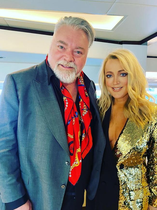 Sandilands with KIIS on-air partner Jackie O at his 50th birthday. Picture: Instagram