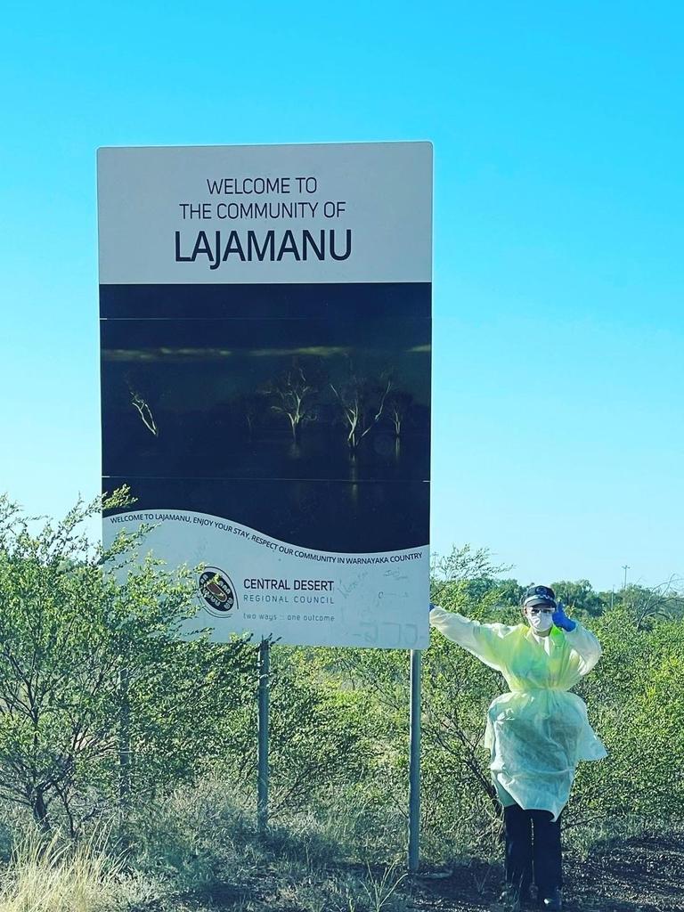 Testing efforts in Lajamanu. Picture: NT Health