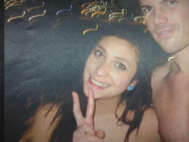 Gable Tostee with Warriena Wright on the night she fell from his Gold Coast apartment.