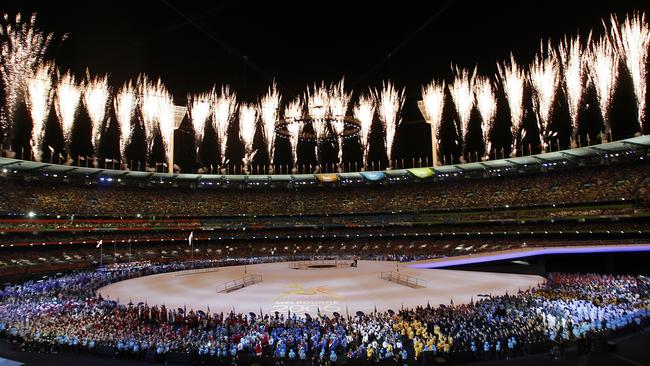 A scene from the opening ceremony of the Commonwealth Games at the Melbourne Cricket Ground in 2006. Picture: Getty