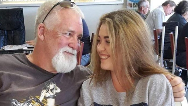 Hannah Atherton, 19, was the pillion passenger on her 60-year-old father Alan Atherton’s Harley Davidson when tragedy struck about 10.25am on Monday April 18. Picture: Facebook