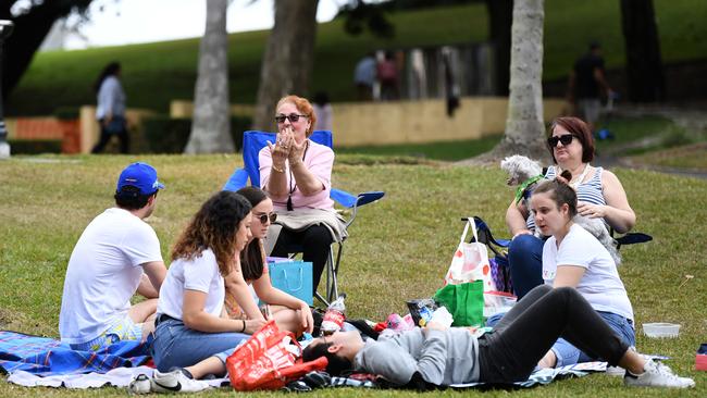 Physical distancing restrictions have eased, allowing gatherings of up to 10 people together in a public space. Picture: AAP