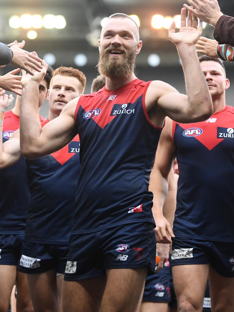 Gawn enjoys a Dees win.