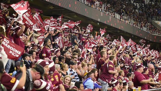 Queensland fans during the first Origin clash in Townsville (Photo by Ian Hitchcock/Getty Images)