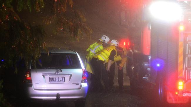 Residents in a unit complex in Alexandra Street, North Ward were hit by flash flooding during monsoonal rain in Townsville. PICTURE: MATT TAYLOR.