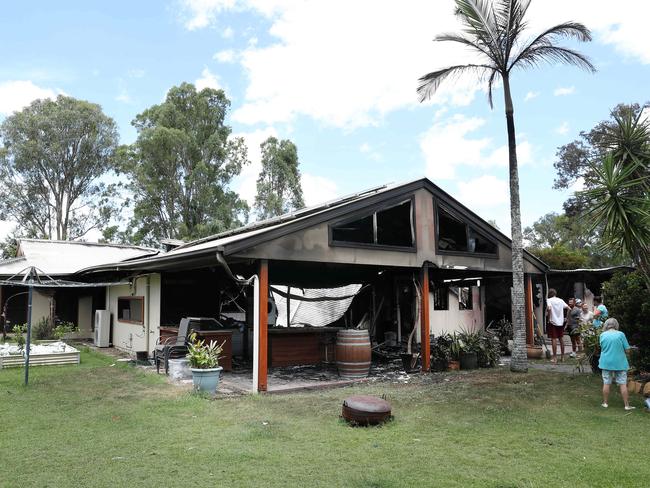 A fire gutted the Cunniffes’ Cornubia home on Saturday night. Picture: Liam Kidston