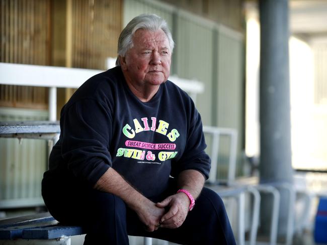 Swim coach Dick Caine at his aquatic and fitness centre, Carrs Park, in Sydney.