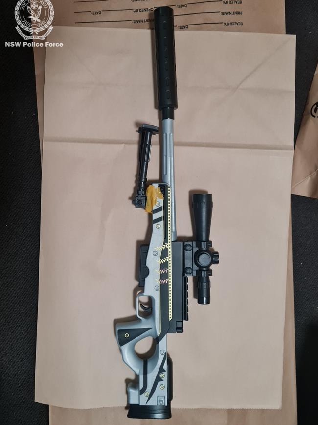 A weapon seized as part of the operation. Picture: NSW Police