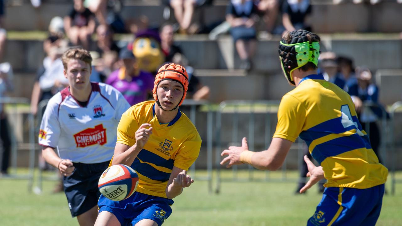 Downlands 15A vs TGS 15A. 2024 O'Callaghan Cup day at Downlands College. Photo by Nev Madsen