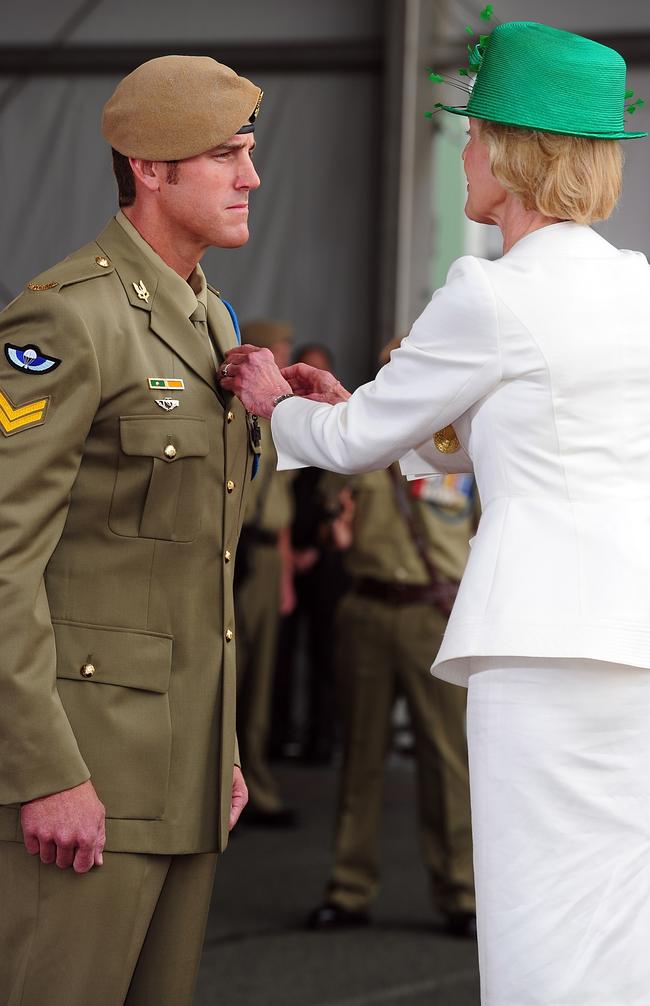 Benjamin Roberts-Smith is awarded the Victoria Cross by Governor-General Quentin Bryce in January, 2011.