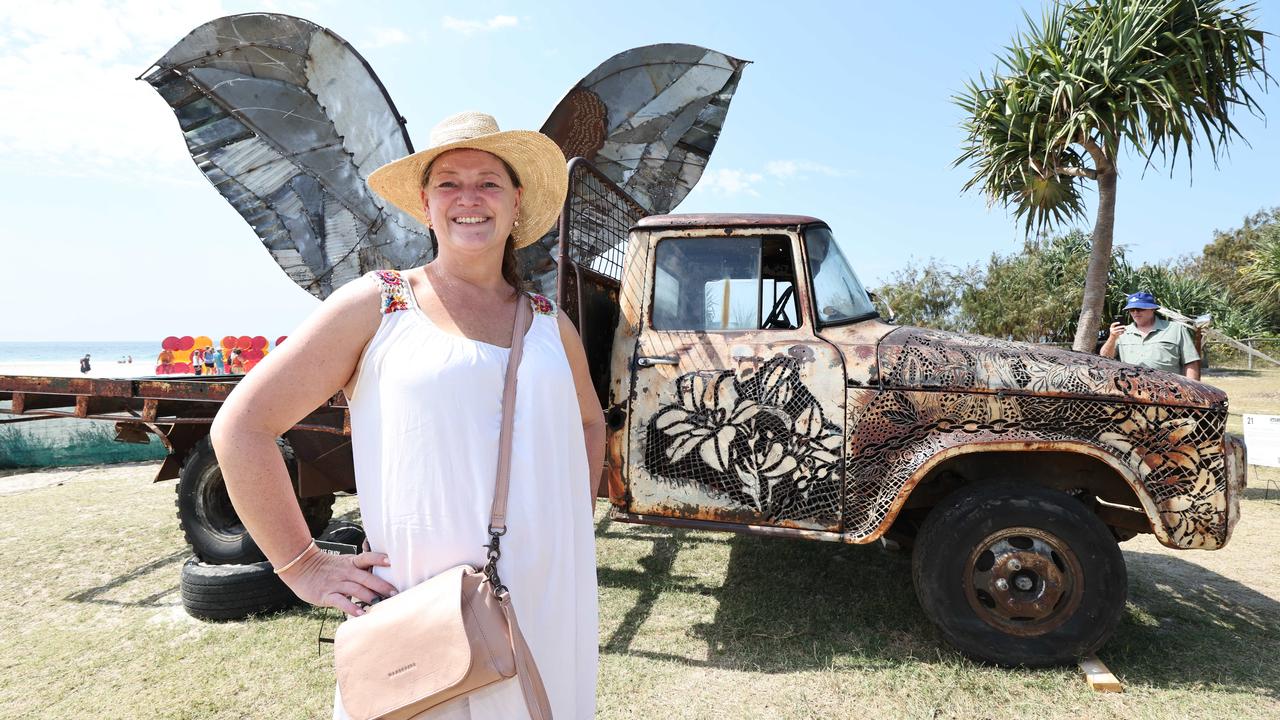 Swell Festival at Currumbin.5:Sharon Westin from Melbourne with the work "Breaking chains transforming pain".Picture Glenn Hampson