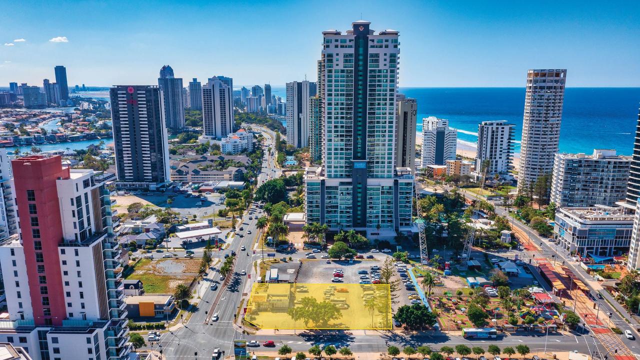 Sell-off pieces of the Vomitron parcel in Surfers Paradise. Picture: Quentin Tod