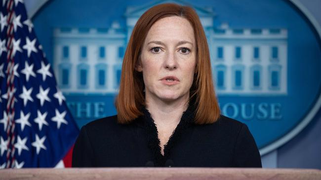 White House Press Secretary Jen Psaki tried to justify the behaviour of her deputy. Picture: Saul Loeb/AFP