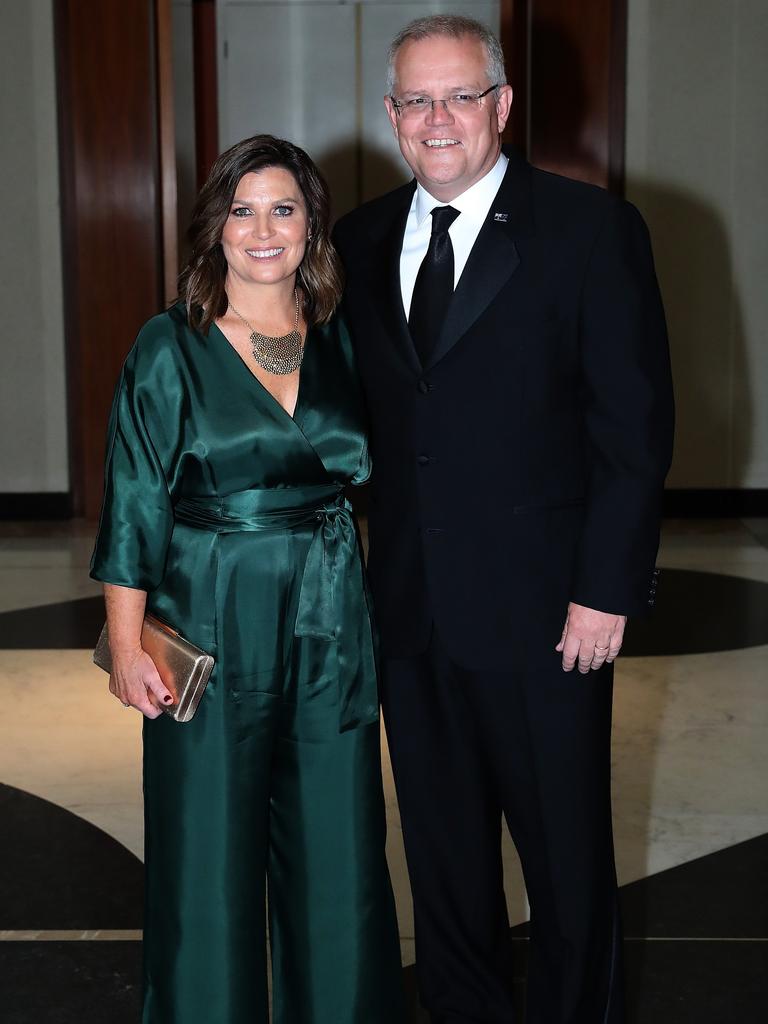 Prime Minister Scott Morrison and wife Jenny. Picture: Gary Ramage