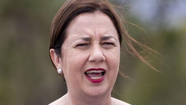 Queensland Premier Annastacia Palaszczuk in Warwick on Monday. Picture: AAP