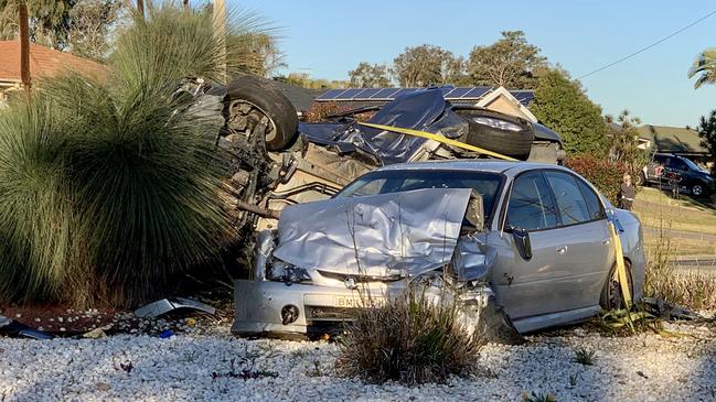 The scene of the crash. Picture: Peter Lorimer