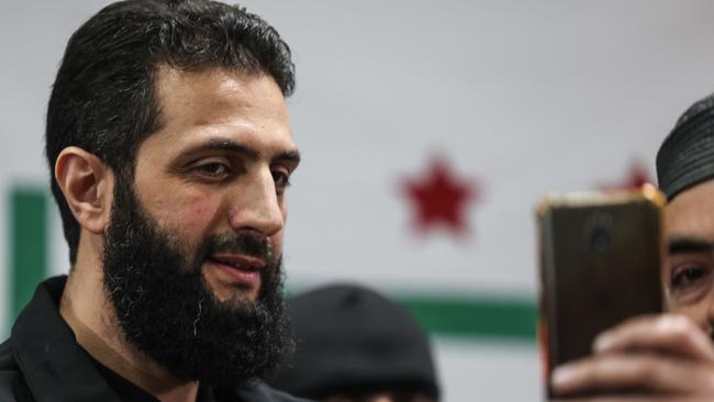 Ahmad al-Sharaa, who leads Hayat Tahrir al-Sham, the group leading the new authority in Syria, told Saudi television network al-Arabiyya on Sunday that elections could not be held before Syria’s different forces met to rewrite the country’s constitution. Mr Sharaa was formerly known as Abu Mohammed al-Jolani. Picture: AFP