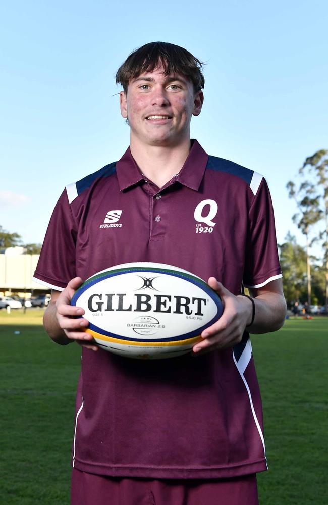 Rising schoolboy rugby union talent Nate Thompson. Picture: Patrick Woods.