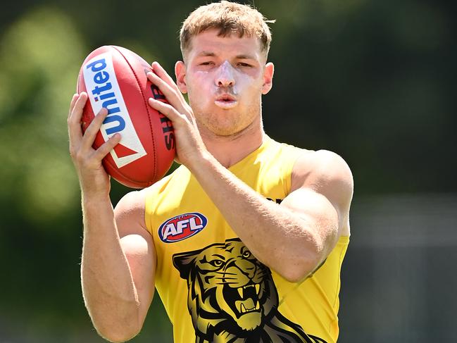 If the Tigers go in unchanged, there’s no spot for small forward trier Jake Aarts. Picture: Getty Images