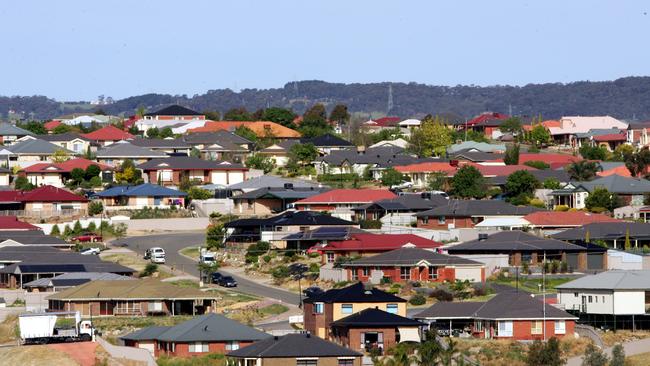 Aerial view of SA suburbs Hallett Cove.