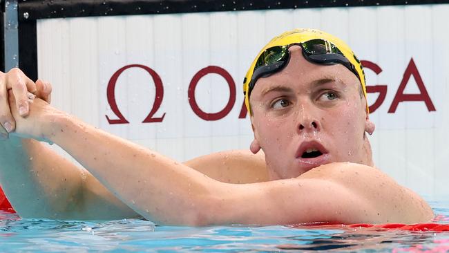 NCA. PARIS FRANCE 2024 OLYMPIC GAMES. July 29 - Day 3.Sam Short in action during the Heats of the MenÃs 800m Freestyle at the Paris La Defense Arena  Picture: Adam Head